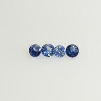 0.8-4.5 mm Natural Blue Sapphire Loose Gemstone Round Diamond Cut Cleanish Quality Color
