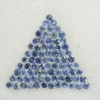 0.8-3.5 mm Natural BlueSapphire Loose Gemstone Round Diamond Cut Vs Quality Color