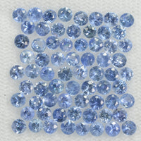 2.2-2.7 mm Natural BlueSapphire Loose Gemstone Round Diamond Cut Vs Quality Color