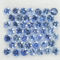 2.7-4.5 mm Natural BlueSapphire Loose Gemstone Round Diamond Cut Cleanish Quality Color