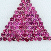 1.0-1.8 mm Natural Pink Sapphire Loose Gemstone Round Diamond Cut Vs Quality AAA+ Color