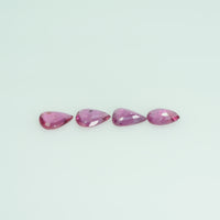 6x4 mm Natural Ruby Loose Gemstone Pear Cut