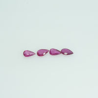 5x3 mm Lot Natural Ruby Loose Gemstone Pear Cut