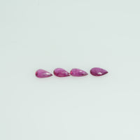 5x3 mm Lot Natural Ruby Loose Gemstone Pear Cut