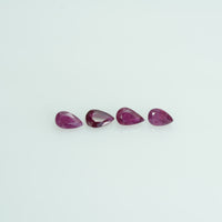 5x3 mm Lot Natural Ruby Loose Gemstone Pear Cut
