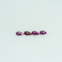 5x3 mm Lot Natural Ruby Loose Gemstone Pear Cut