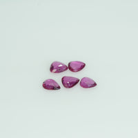 5x4 mm Lot Natural Ruby Loose Gemstone Pear Cut