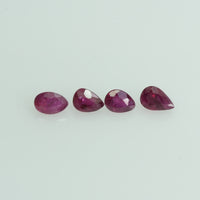 3x2 mm Natural Ruby Loose Gemstone Pear Cut