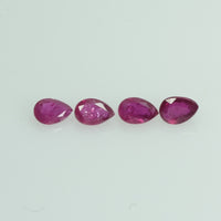 3x2 mm Natural Ruby Loose Gemstone Pear Cut