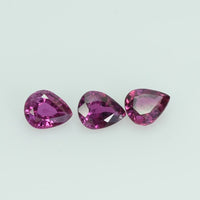 5x4 mm Natural Ruby Loose Gemstone Pear Cut