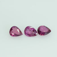 5x4 mm Lot Natural Ruby Loose Gemstone Pear Cut