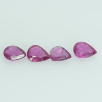 5x4 mm Lot Natural Ruby Loose Gemstone Pear Cut