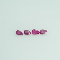 5x3 mm Lot Natural Ruby Loose Gemstone Pear Cut
