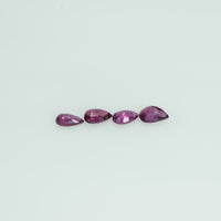 5x3 mm Lot Natural Ruby Loose Gemstone Pear Cut