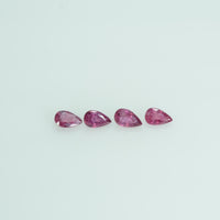 5x3 mm Lot Natural Ruby Loose Gemstone Pear Cut