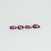 6x4 mm Lot Natural Ruby Loose Gemstone Pear Cut