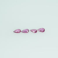 5x3 mm Lot Natural Ruby Loose Gemstone Pear Cut