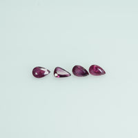 5x3 mm Lot Natural Ruby Loose Gemstone Pear Cut