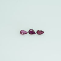 5x3 mm Lot Natural Ruby Loose Gemstone Pear Cut