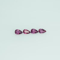 5x3 mm Lot Natural Ruby Loose Gemstone Pear Cut