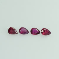 3x2 mm Lot Natural Ruby Loose Gemstone Pear Cut