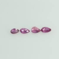 3x2 mm Lot Natural Ruby Loose Gemstone Pear Cut