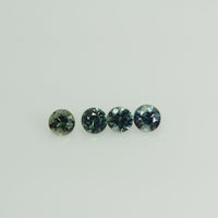 1.4-3.5 mm Natural Blue Green Teal Sapphire Loose Gemstone Round Cut