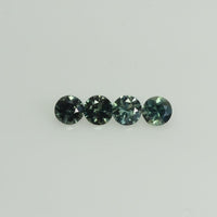 1.4-3.5 mm Natural Blue Green Teal Sapphire Loose Gemstone Round Cut