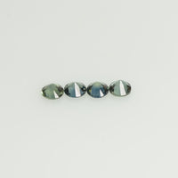 1.4-3.5 mm Natural Blue Green Teal Sapphire Loose Gemstone Round Cut