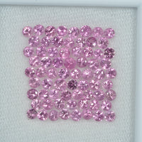 2.5 mm Natural Pink Sapphire Loose Gemstone Round Diamond Cut VS Quality Color - Thai Gems Export Ltd.