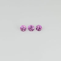 2.5 mm Natural Pink Sapphire Loose Gemstone Round Diamond Cut VS Quality Color - Thai Gems Export Ltd.