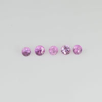 0.8-4.0 mm Natural Pink Sapphire Loose Gemstone Round Diamond Cut Pk Quality Color