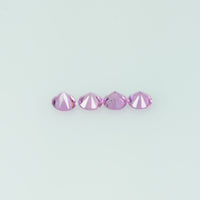 0.8-4.0 mm Natural Pink Sapphire Loose Gemstone Round Diamond Cut Pk Quality Color