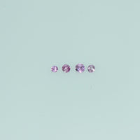 0.8-4.0 mm Natural Pink Sapphire Loose Gemstone Round Diamond Cut Pk Quality Color
