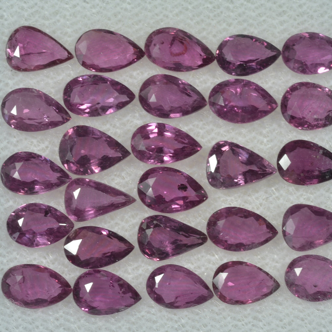 6x4 mm Natural Ruby Loose Gemstone Pear Cut