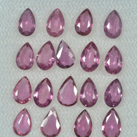 6x4 mm Natural Ruby Loose Gemstone Pear Cut