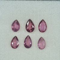 6x4 mm Natural Ruby Loose Gemstone Pear Cut