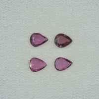 5x4 mm Lot Natural Ruby Loose Gemstone Pear Cut