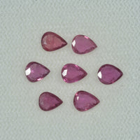 5x4 mm Lot Natural Ruby Loose Gemstone Pear Cut
