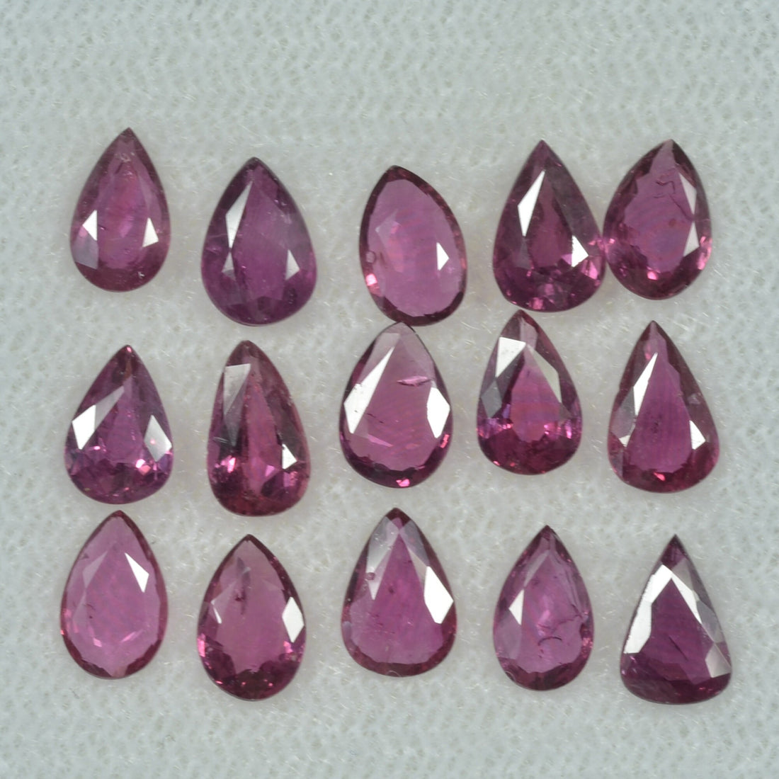 6x4 mm Natural Ruby Loose Gemstone Pear Cut
