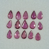 5x3 mm Lot Natural Ruby Loose Gemstone Pear Cut
