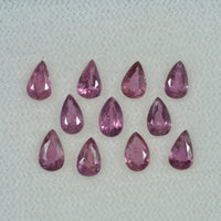 5x3 mm Lot Natural Ruby Loose Gemstone Pear Cut
