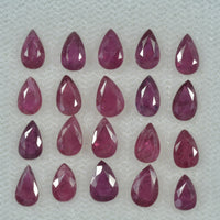 5x3 mm Lot Natural Ruby Loose Gemstone Pear Cut
