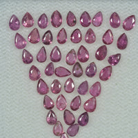 3x2 mm Lot Natural Ruby Loose Gemstone Pear Cut