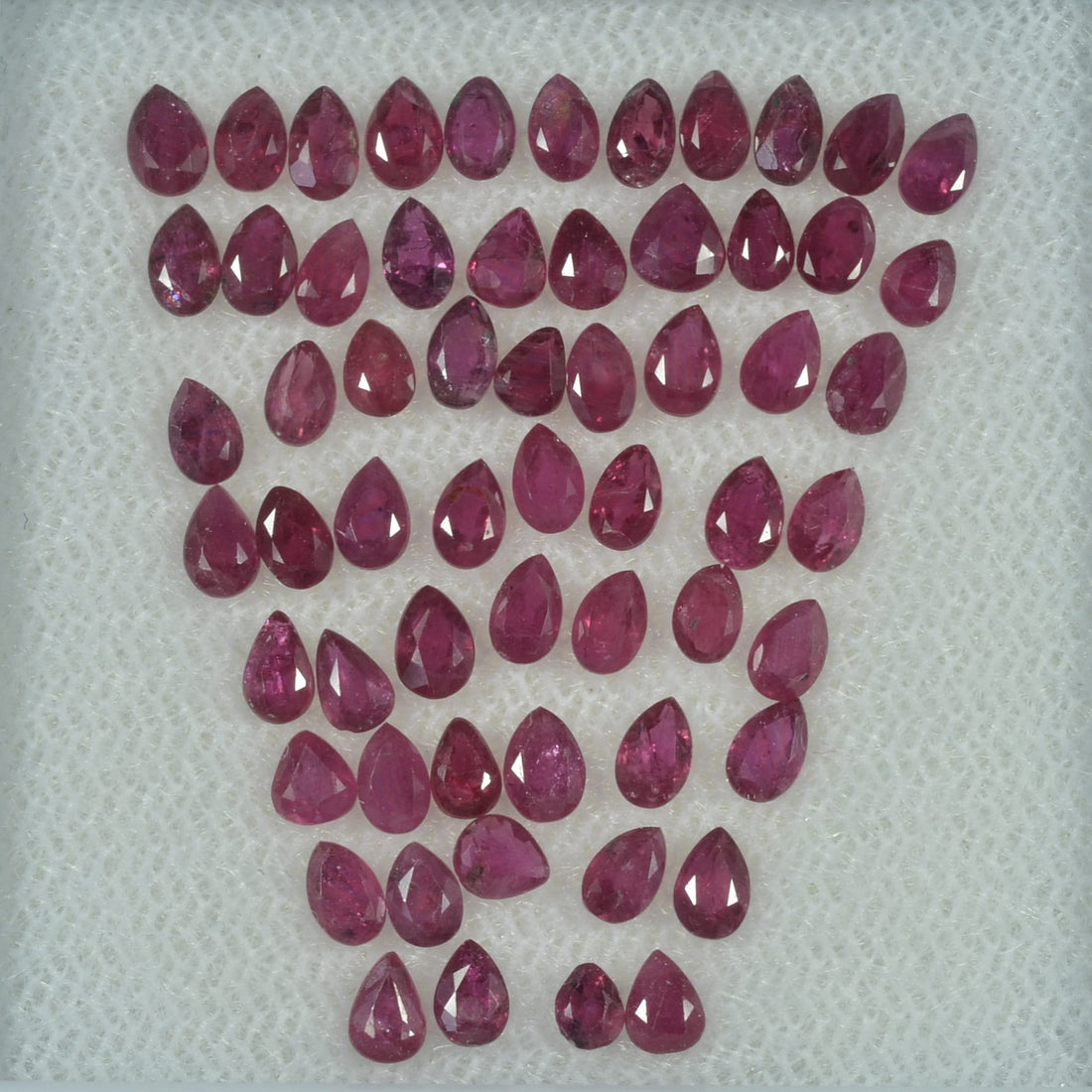 3x2 mm Natural Ruby Loose Gemstone Pear Cut