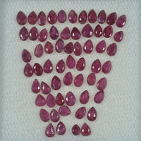 3x2 mm Natural Ruby Loose Gemstone Pear Cut