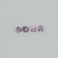 3.0-3.5 Cts Natural Pink Sapphire Loose Gemstone Round Diamond Cut