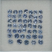 2.7-4.1 mm Natural Blue Sapphire Loose Gemstone Round Diamond Cut Vs Quality Color