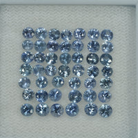 2.0-3.5 mm Natural Blue Sapphire Loose Gemstone Round Diamond Cut Vs Quality Color