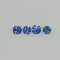 2.5-3.5 mm Natural Blue Sapphire Loose Gemstone Round Diamond Cut Vs Quality Color